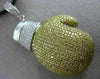 LARGE 3.52CT WHITE & FANCY YELLOW DIAMOND 18K WHITE GOLD 3D BOXING GLOVE PENDANT