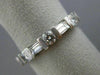 ESTATE 1.60CT ROUND & BAGUETTE DIAMOND PLATINUM ETERNITY ANNIVERSARY RING #2185