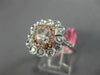 GIA WIDE 1.51CT MULTI COLOR DIAMOND 18K WHITE & ROSE GOLD FLOWER ENGAGEMENT RING