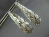 ESTATE LARGE & WIDE .50CT DIAMOND 14KT WHITE GOLD FILIGREE HOOP HANGING EARRINGS