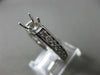 ESTATE .62CT DIAMOND 14KT WHITE GOLD 4 PRONG CHANNEL SEMI MOUNT ENGAGEMENT RING