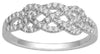 ESTATE .33CT DIAMOND 14KT WHITE GOLD ROUND 3D CLASSIC DOUBLE INFINITY LOVE RING
