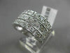ESTATE WIDE 1.21CT DIAMOND 14KT WHITE GOLD 3 ROW FILIGREE MILGRAIN WEDDING RING