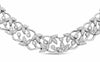 ESTATE WIDE 2.68CT DIAMOND 14K WHITE GOLD CLASSIC FLOWER LEAF BUTTERFLY NECKLACE