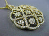 EFFY LARGE 3.0CT DIAMOND 14KT YELLOW GOLD OPEN FILIGREE FLOWER FLOATING PENDANT