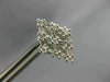 ESTATE LARGE 1.40CT DIAMOND 14K WHITE GOLD 3D GEOMETRIC CLIP ON EARRINGS #26549