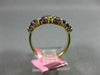 ESTATE 3.73CT DIAMOND & AAA MULTI GEM 14KT YELLOW GOLD 3D OPEN FLOWER FUN RING