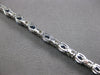 ESTATE 4.98CT DIAMOND & AAA SAPPHIRE 14K WHITE GOLD OVAL & ROUND TENNIS BRACELET