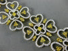 ESTATE EXTRA LARGE 13.75CT WHITE & FANCY YELLOW DIAMOND 18K YELLOW GOLD BRACELET