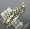 ESTATE .61CT DIAMOND 18KT WHITE & YELLOW GOLD 3D CLASSIC CRISS CROSS X LOVE RING