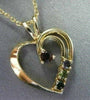 ESTATE .50CT MULTI GEM 14KT YELLOW GOLD OPEN HEART LOVE PENDANT  #18304