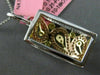 LARGE .62CT WHITE YELLOW & PINK DIAMOND 18K WHITE & ROSE GOLD FILIGREE PENDANT