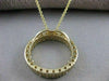 ESTATE .71CT ROUND DIAMOND 14KT YELLOW GOLD 3D CIRCLE OF LOVE OPEN PENDANT 16882