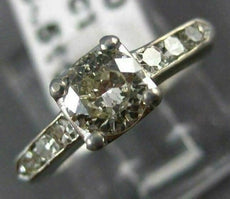 ANTIQUE .66CT OLD MINE DIAMOND PLATINUM CLASSIC 7 STONE ENGAGEMENT RING #25521