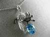 ESTATE 1.56CT DIAMOND & AAA MULTI COLOR GEM 14KT WHITE & BLACK GOLD 3D PENDANT