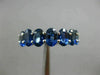 ESTATE LARGE 12.45CT AAA OVAL SAPPHIRE 14K WHITE GOLD ETERNITY ANNIVERSARY RING