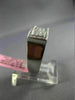 ESTATE 1.06CT DIAMOND 18KT WHITE GOLD 3D RECTANGULAR MULTI ROW ANNIVERSARY RING