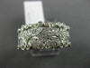 ESTATE WIDE .33CT DIAMOND 14K WHITE GOLD OPEN FILIGREE MILGRAIN ANNIVERSARY RING
