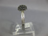 ESTATE .77CT WHITE & BLACK DIAMOND 14KT WHITE GOLD 3D CLUSTER SQUARE FUN RING