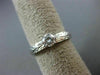 ANTIQUE .35CT ROUND DIAMOND 18KT WHITE GOLD FILIGREE CROWN ENGAGEMENT RING #6190