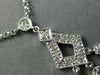 ESTATE .51CT DIAMOND 14KT WHITE GOLD PAVE FILIGREE MILGRAIN CHANDELIER NECKLACE