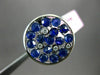 ESTATE WIDE 2.10CT DIAMOND & AAA SAPPHIRE 14K WHITE GOLD 3D CIRCULAR ETOILE RING