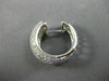 ESTATE LARGE & WIDE 2.59CT DIAMOND 18KT WHITE GOLD 3D MULTI ROW HUGGIE EARRINGS