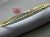 ESTATE .22CT DIAMOND 14K WHITE & YELLOW GOLD 3D PAVE ROPE DESIGN BANGLE BRACELET