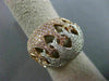 ESTATE EXTRA LARGE 2.53CT DIAMOND 18KT WHITE & ROSE GOLD OPEN FILIGREE DOME RING
