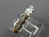 ESTATE .45CT DIAMOND 14KT 2 TONE GOLD SEMI BEZEL WEDDING ANNIVERSARY RING #18828