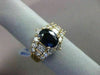 ESTATE WIDE 2.95CT DIAMOND & AAA SAPPHIRE 18KT YELLOW GOLD ENGAGEMENT RING !!