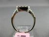 ESTATE 1.09CT ROUND BAGUETTE DIAMOND 18KT WHITE GOLD RECTANGULAR ENGAGEMENT RING