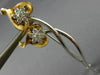 ANTIQUE .60CT DIAMOND 18KT WHITE & ROSE GOLD 3D HEARTS ARROW PIN BROOCH #1383