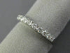 ESTATE .50CT DIAMOND 18K WHITE GOLD 3D CLASSIC SEMI ETERNITY ANNIVERSARY RING