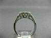 ESTATE WIDE 1.18CT ROUND DIAMOND 18KT WHITE GOLD 3D CLUSTER PAVE ENGAGEMENT RING