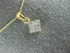 ESTATE .25CT DIAMOND 14KT YELLOW GOLD 3D PRINCESS INVISIBLE SQUARE PENDANT #1758