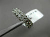 ESTATE WIDE .74CT DIAMOND 14K WHITE GOLD 2 ROW 16 STONE WEDDING ANNIVERSARY RING