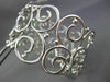 EXTRA LARGE 6.43CT DIAMOND 18KT WHITE GOLD 3D OPEN FILIGREE SEMI ETERNITY BANGLE