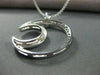 ESTATE .80CTW DIAMOND ROUND MOON 14KT WHITE GOLD PENDANT 28MM X 23MM #21919
