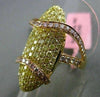 ESTATE EXTRA LARGE 2.47CT YELLOW & PINK DIAMOND 18K YELLOW & ROSE GOLD WAVE RING