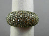 ESTATE LARGE 3.68CT FANCY MULTI COLOR DIAMOND 18K ROSE GOLD 3D FILIGREE FUN RING