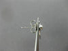 ESTATE .32CT DIAMOND & GREEN AMETHYST 14K WHITE GOLD 3 STONE HEART STUD EARRINGS