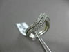 ESTATE .39CT ROUND DIAMOND 18K WHITE GOLD 3D DOUBLE WAVE COMPANION LOVE RING SET