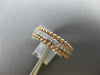 ESTATE .53CT DIAMOND 14KT WHITE & ROSE GOLD 3D MULTI ROW CRISS CROSS LOVE RING