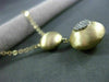 ESTATE LARGE .20CT DIAMOND 14KT TWO TONE GOLD 3D CLUSTER MATTE ITALIAN NECKLACE