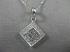 ESTATE .65CTW DIAMOND 18KT WHITE GOLD SQUARE MILGRAIN FILIGREE PENDANT #17124