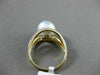 ESTATE .32CT DIAMOND 14KT WHITE & YELLOW GOLD AAA SOUTH SEA PEARL MULTI ROW RING