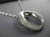 ESTATE LARGE .71CT DIAMOND 18KT WHITE GOLD 3D 2 ROW CIRCLE OF LIFE FUN PENDANT