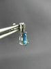ESTATE 2.02CT DIAMOND & AAA BLUE TOPAZ 14K WHITE GOLD TEAR DROP HANGING EARRINGS