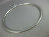1.44CT DIAMOND 18KT WHITE GOLD ROUND FILIGREE MILGRAIN ETERNITY BANGLE BRACELET